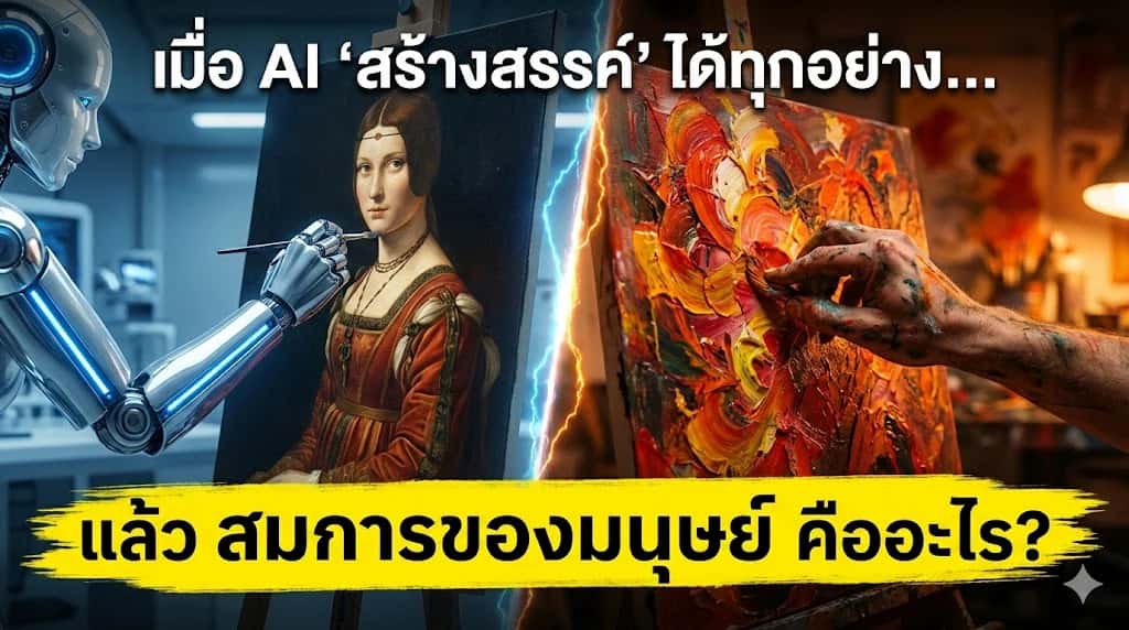 เมื่อ AI ทำได้ทุกอย่าง (แม้แต่ความคิดสร้างสรรค์) แล้ว "สมการของมนุษย์" คืออะไร?